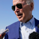 President Joe Biden speaks to members of the media after exiting Air Force One, Wednesday, July 20, 2022, at Andrews Air Force Base, Md. Biden tested positive for COVID-19 on Thursday, underscoring the persistence of the highly contagious virus as new variants challenge the nation’s efforts to resume normalcy after two and a half years of pandemic disruptions.